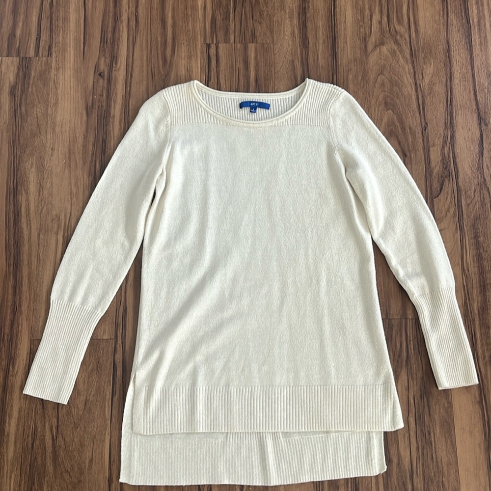 Asymmetric Cream Sweater
